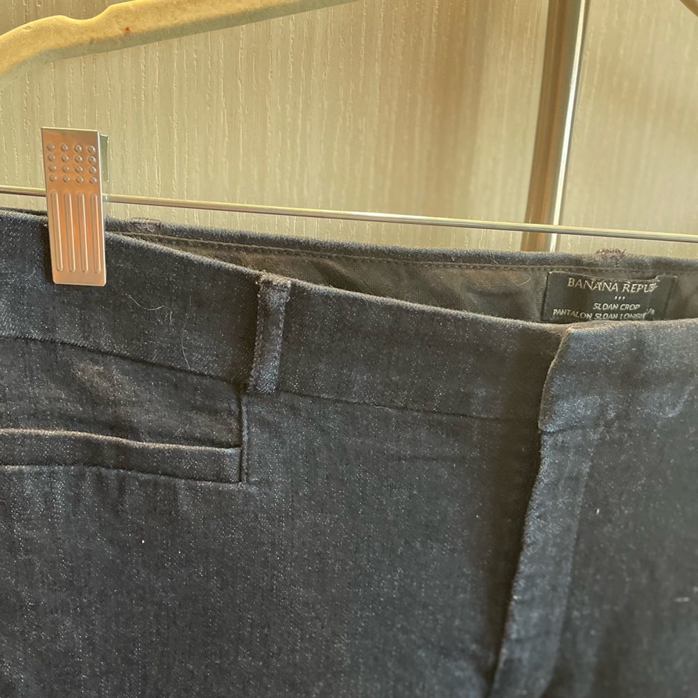 Banana Republic Sloan Crop 3/4 Dark Wash jeans with stretch size 12 - Picture 3 of 5
